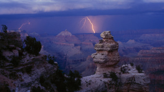 lightning at the grand canyon     1920x1080 