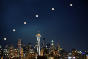 Seattle Super Moon     2048x1367 seattle, super, moon, , , , , , , 