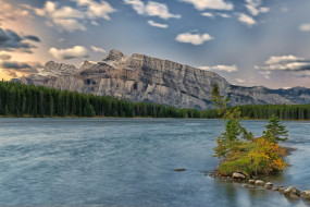 Banff National Park, Alberta, Canada     2048x1366 banff, national, park, alberta, canada, , , , , , , , , , mount, rundle, two, jack, lake