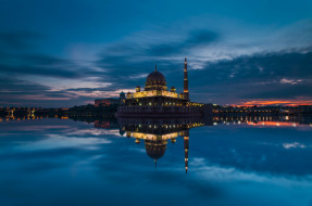 putra, mosque, putrajaya, malaysia, , , , , , , , , lake