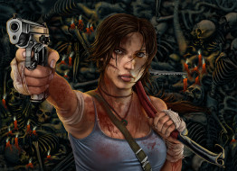Tomb Raider 2013 обои для рабочего стола 4277x3109 tomb, raider, 2013, видео, игры, lara, croft, пистолет