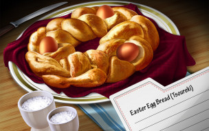 Easter egg bread     1920x1200 easter, egg, bread, , , , , , 
