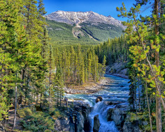Sunwapta Falls, Jasper National Park, Alberta, Canada     2048x1655 sunwapta, falls, jasper, national, park, alberta, canada, , , , , , river, , 