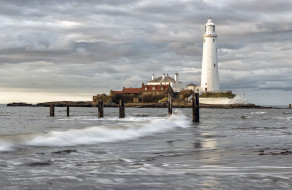 St. Mary`s Lighthouse, England     3600x2349 st, mary`s, lighthouse, england, , , marys, , , , whitley, bay, , , , 