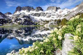 Ediza Lake, Ansel Adams Wilderness, California     2560x1707 ediza, lake, ansel, adams, wilderness, california, , , , minarets, , , , , , 