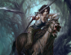 Tomb Raider 2013 обои для рабочего стола 1920x1499 tomb, raider, 2013, видео, игры, девушка, лошадь, лук