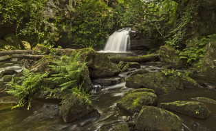 Thomason Foss Waterfall, England     2048x1242 thomason, foss, waterfall, england, , , , , , , 