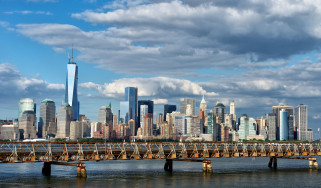 Ellis Island Bridge, New York City     5000x2933 ellis, island, bridge, new, york, city, , , , , , -, , , manhattan, upper, bay, 