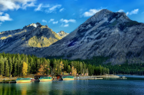 lake, minnewanka, banff, national, park, alberta, canada, , , , , , , canadian, rockies, , , , , , 