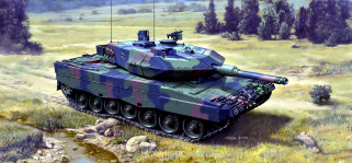 Leopard 2     2339x1087 leopard, , 3d, , , , , , 