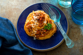spaghetti, bolognese, with, chorizo, , , , 
