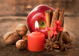      3747x2676 , , candle, , holiday, happy, new, year, , apple, , , , merry, christmas, 