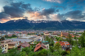 инсбрук австрия, города, - панорамы, горы, дома