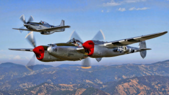 P-51, P-38G     1920x1080 p-51,  p-38g, ,  , , , , 