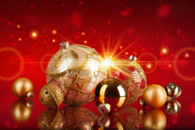      5616x3744 , , christmas, decoration, , , balls, new, year, red, , , 