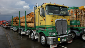 KENWORTH K Logging Truck обои для рабочего стола 1920x1080 kenworth k logging truck, автомобили, kenworth, truck, company, грузовые, автобусы, сша