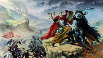 Warhammer Online: Age of Reckoning обои для рабочего стола 1920x1080 warhammer online,  age of reckoning, видео игры, сражение, молот, меч, доспехи, воины