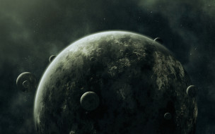      1920x1200 , , darkness, sci, fi, moons, planets