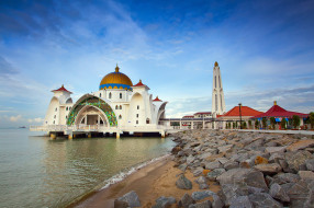malacca straits mosque, , - ,  , , , , 