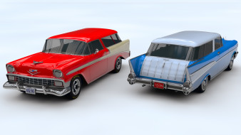      2560x1440 , 3, 1956, 1957, chevy, nomad