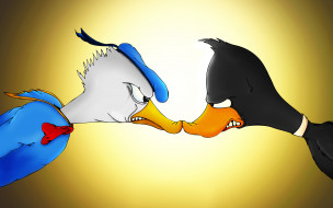 Donald Duck vs Daffy Duck обои для рабочего стола 2720x1700 donald duck vs daffy duck, мультфильмы, looney tunes, looney, tunes, daffy, duck, весёлые, мелодии