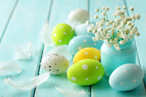      3100x2067 , , , easter, flowers, , spring, delicate, pastel, blue, eggs, , , 