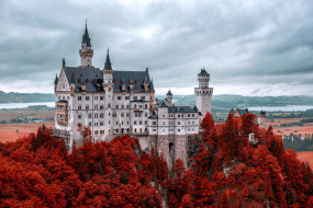 ,   , , bavaria, germany, alps, autumn, mountain, neuschwanstein, castle, , 