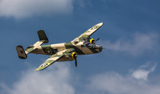 b-25 mitchell, авиация, боевые самолёты, полёт, бомбардировщик, небо