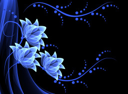      3500x2590 3 , abstract , , , , flowers, vector, background, neon