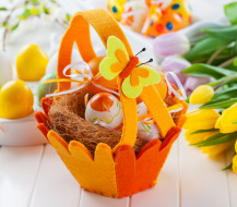 , , , , colorful, eggs, tulips, flowers, easter, basket