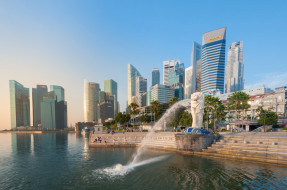 Merlion Fountain, Singapore     3300x2192 merlion fountain,  singapore, ,  , , merlion, fountain, marina, bay, singapore, , , , , , 
