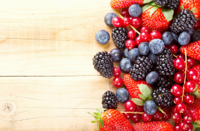 еда, фрукты,  ягоды, клубника, ежевика, голубика, красная, смородина, ягоды