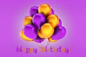 ,  , happy, birthday, , , balloons, colorful