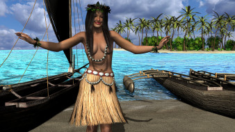 Kalea hula dancing     1920x1080 kalea hula dancing, , 3-, , , , , 
