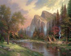 The Mountains Declare His Glory     2877x2296 the mountains declare his glory, , thomas kinkade, , , , , 