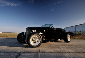 , custom classic car, streetrod, black