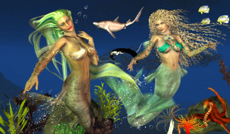      4096x2400 3 ,  , creatures, mermaids