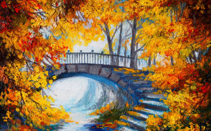      2880x1800 , , seasons, , , , , , , , stairs, bridge, color, trees, autumn