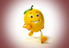      6000x4199 3 ,  , humor, , background, lemon, 3d, , , , smile, walk