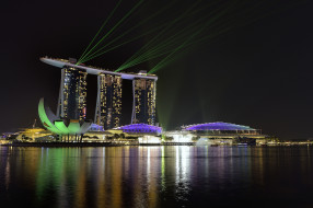 города, сингапур , сингапур, night, lights, singapore, ночные, огни