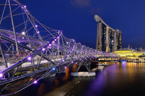 города, сингапур , сингапур, singapore, ночные, огни, night, lights
