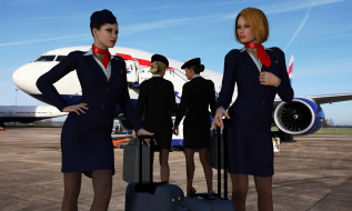 stewardesses     5000x3000 stewardesses, 3 ,  , fantasy, , , 