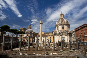 roma - colonna traiana e basilica di s, maria di loreto, , ,   , , , 