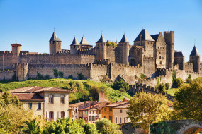 castle of carcassonne france, ,  , castle, , , france, , carcassonne