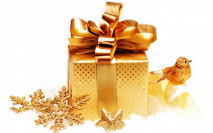      2880x1800 ,   , , , , , xmas, golden, decoration, box, gift, christmas, , , , merry