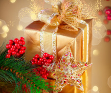      2944x2472 ,   , , , , , decoration, box, , gift, christmas, merry, xmas, , golden