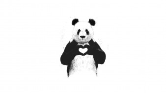 , ,  , , , , animal, panda, love, minimalism, , 