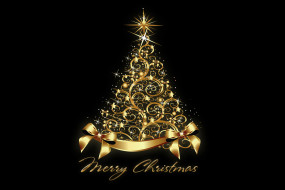     3000x2000 ,   ,  , , , xmas, tree, golden, , , new, year, merry, christmas