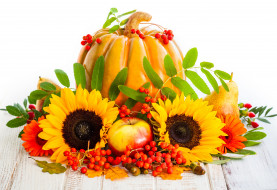      5163x3543 , , autumn, , , pumpkin, , , , , sunflower, harvest, , , 