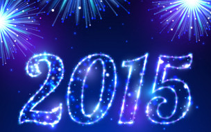 ,   ,  , , , , fireworks, sparkle, happy, new, year, 2015, blue